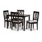 Baxton Studio Reneau Gray Upholstered Espresso Finished Wood 5-Piece Dining Set 153-9404-8026 - alternate 1